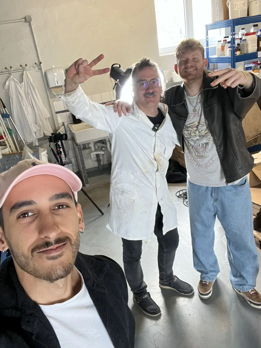 Dima, Colin und Michael Bauer im Labor