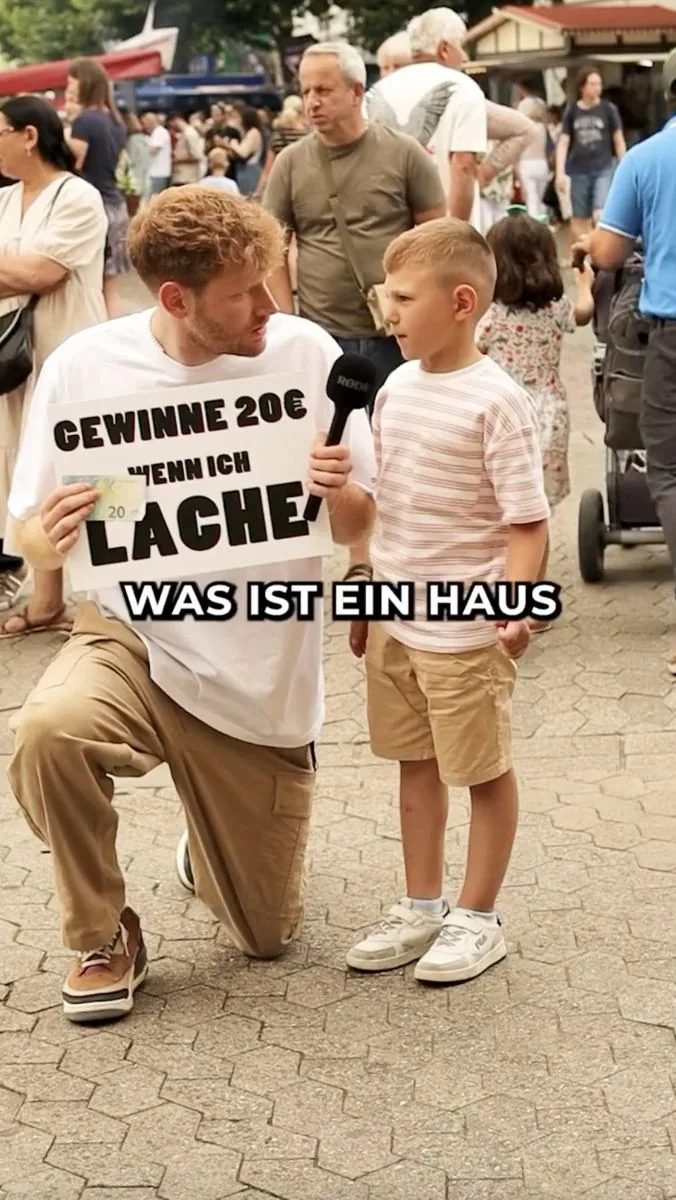 „Gewinne 10 Euro, wenn ich lache“